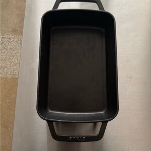 Staub Black Cast Iron Roasting Pan
